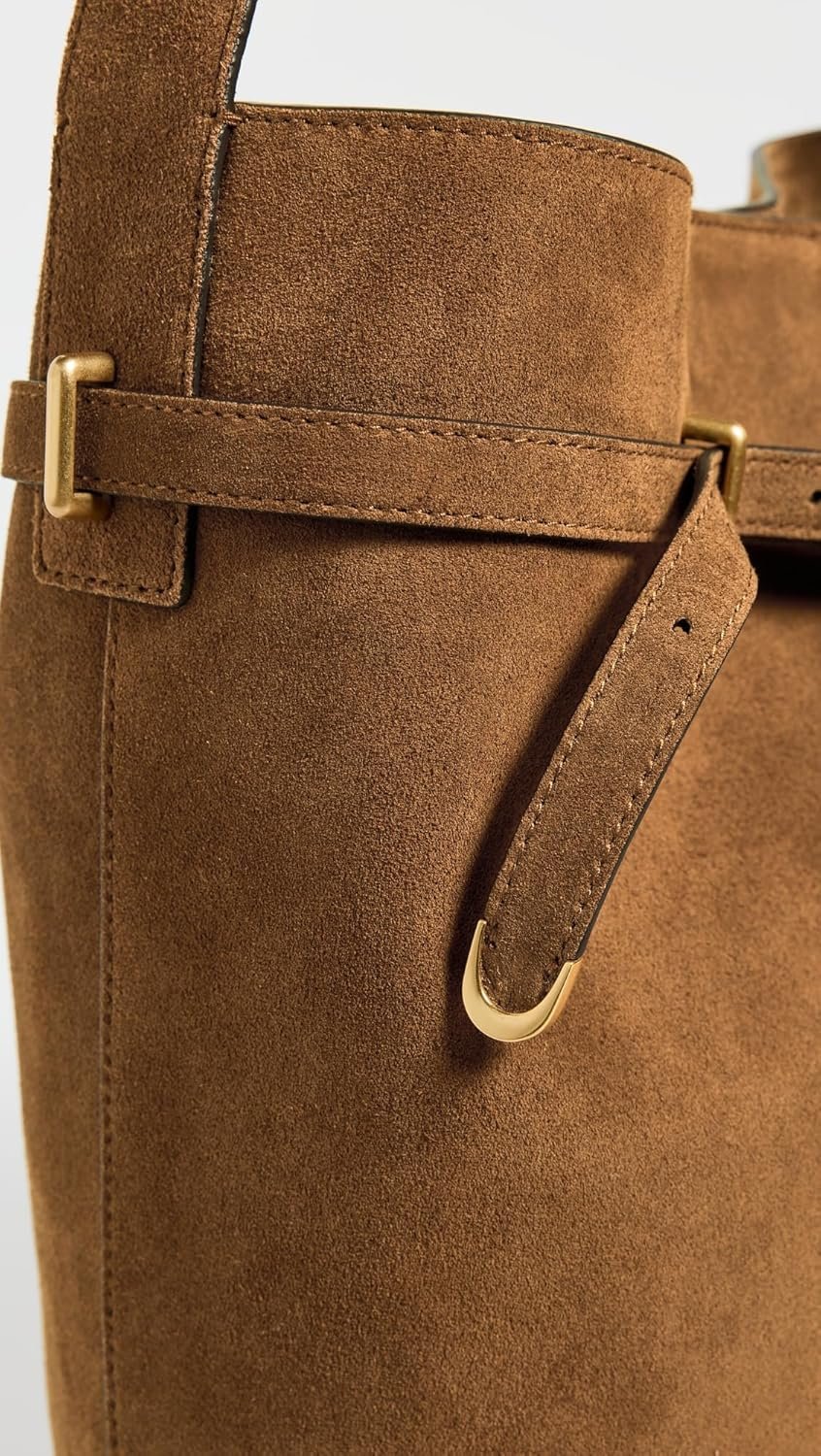 Madewell Women's The Essential Belted Bucket Tote In Suede - Image 4