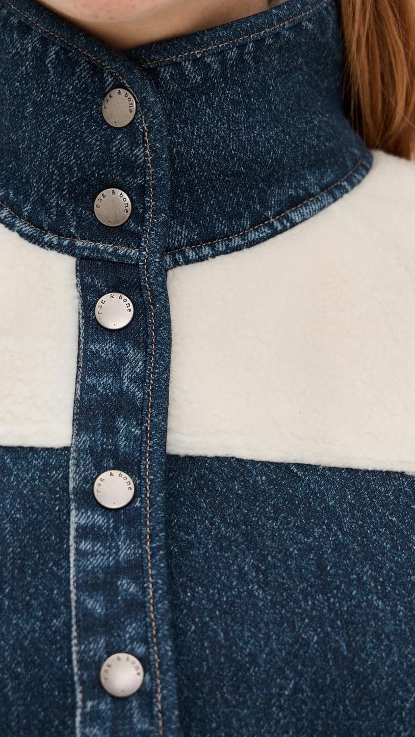 rag & bone Women's Miramar Fleece Sherpa Popover - Image 6