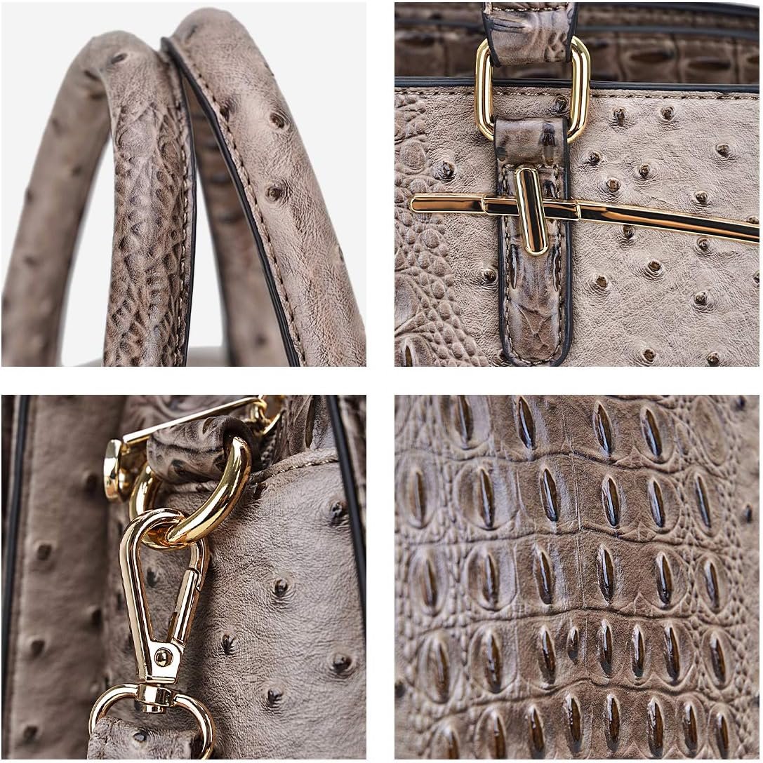 Women Handbag Wallet Tote Shoulder Hobo Bag Top Handle Satchel Purse Set 2pcs with 3 Compartments - Image 5