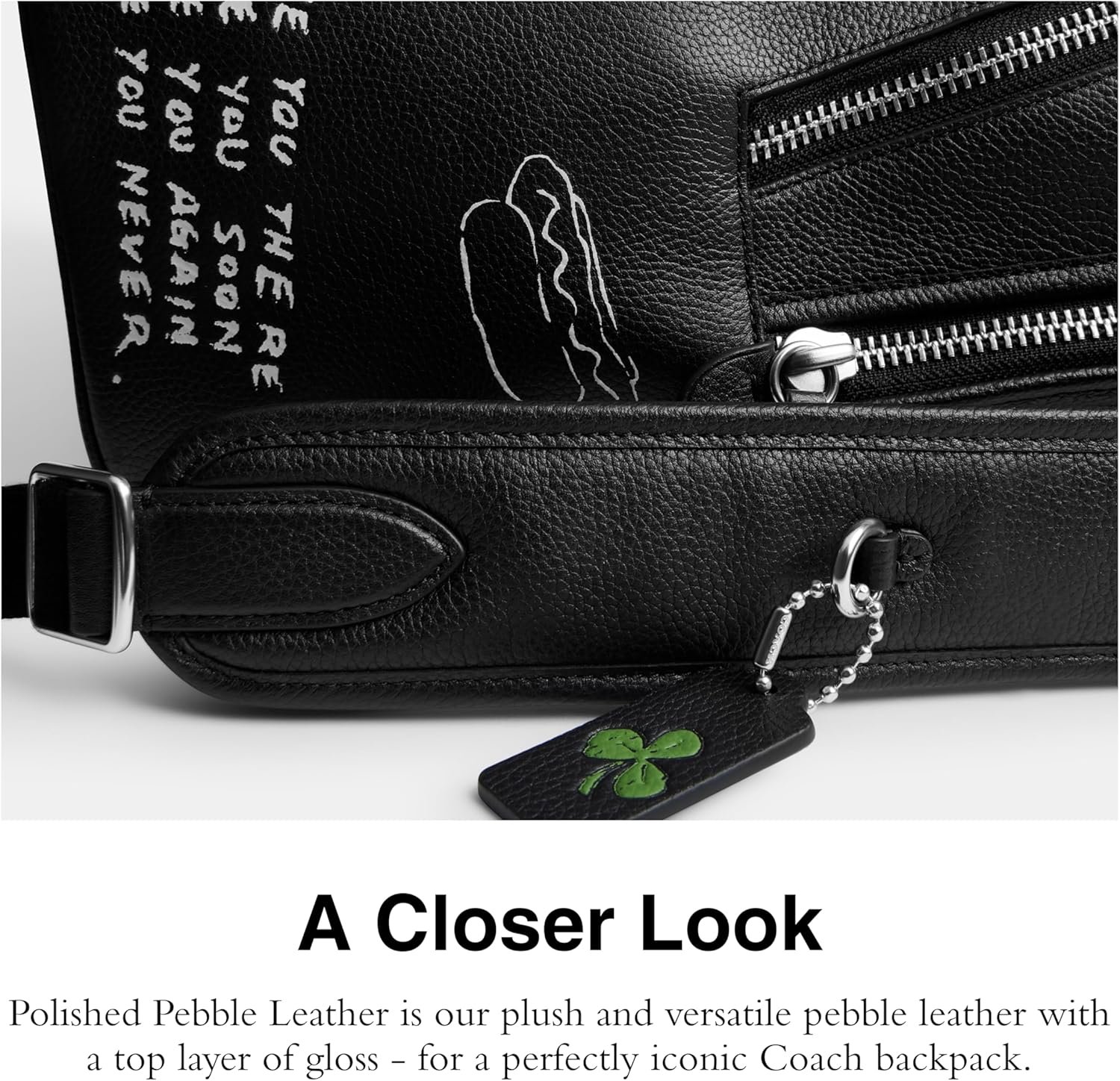 COACH Charter Backpack with Sketch Print, Black Multi One Size - Image 4