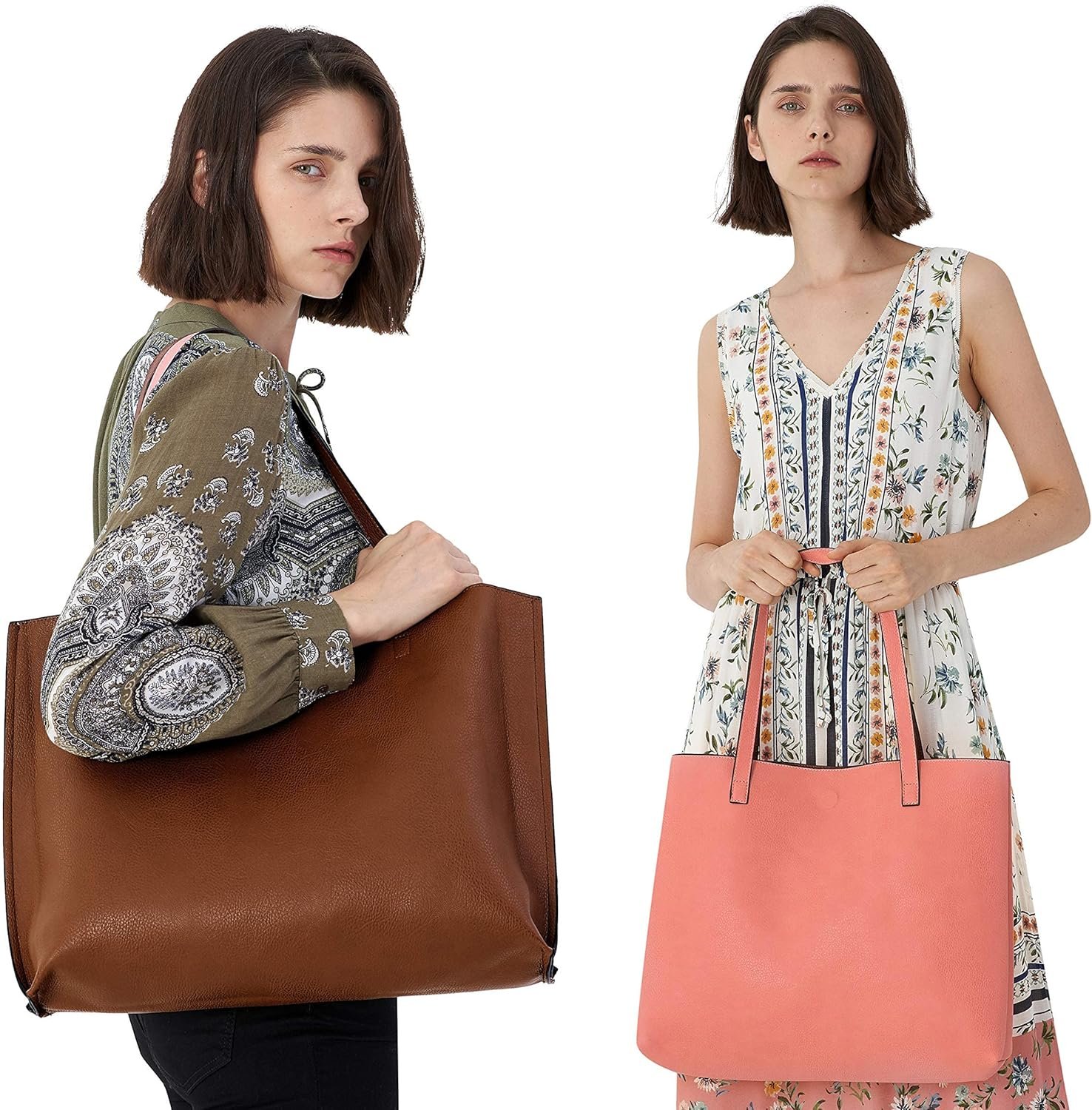 Stylish Reversible Tote Handbag H1842 - Image 2