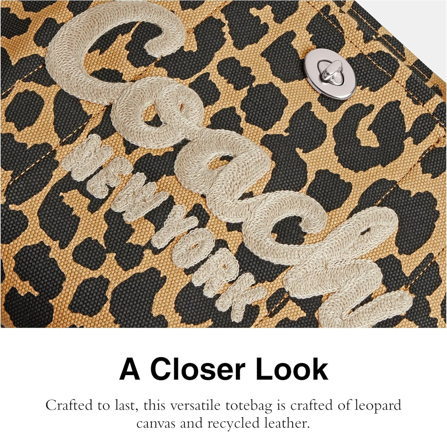 Coach Cargo Tote Bag with Bow Print - Image 5