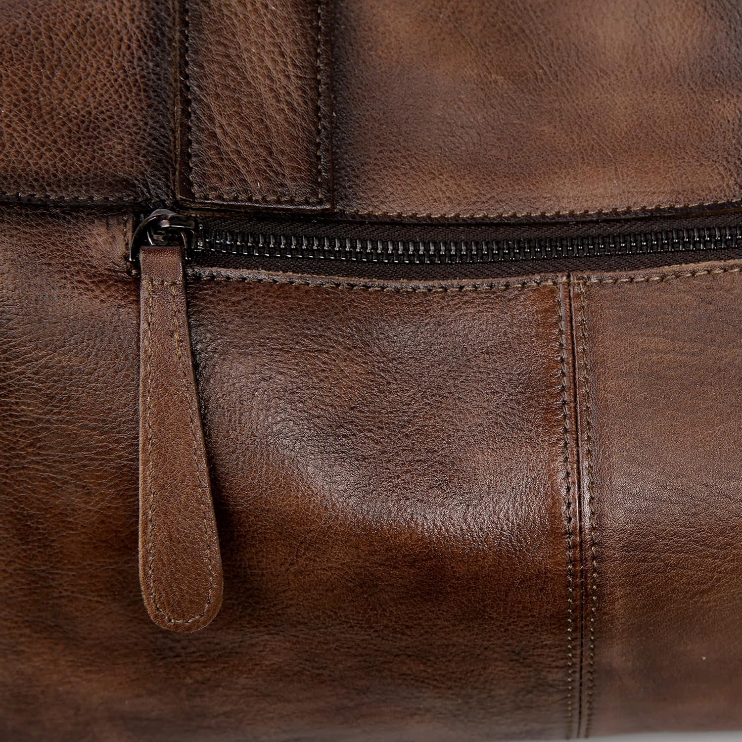 Iswee Genuine Leather Satchel Tote Bag Top Handle Handbag Designer Shoulder Bag Large Capacity Cross Body Bag - Image 9