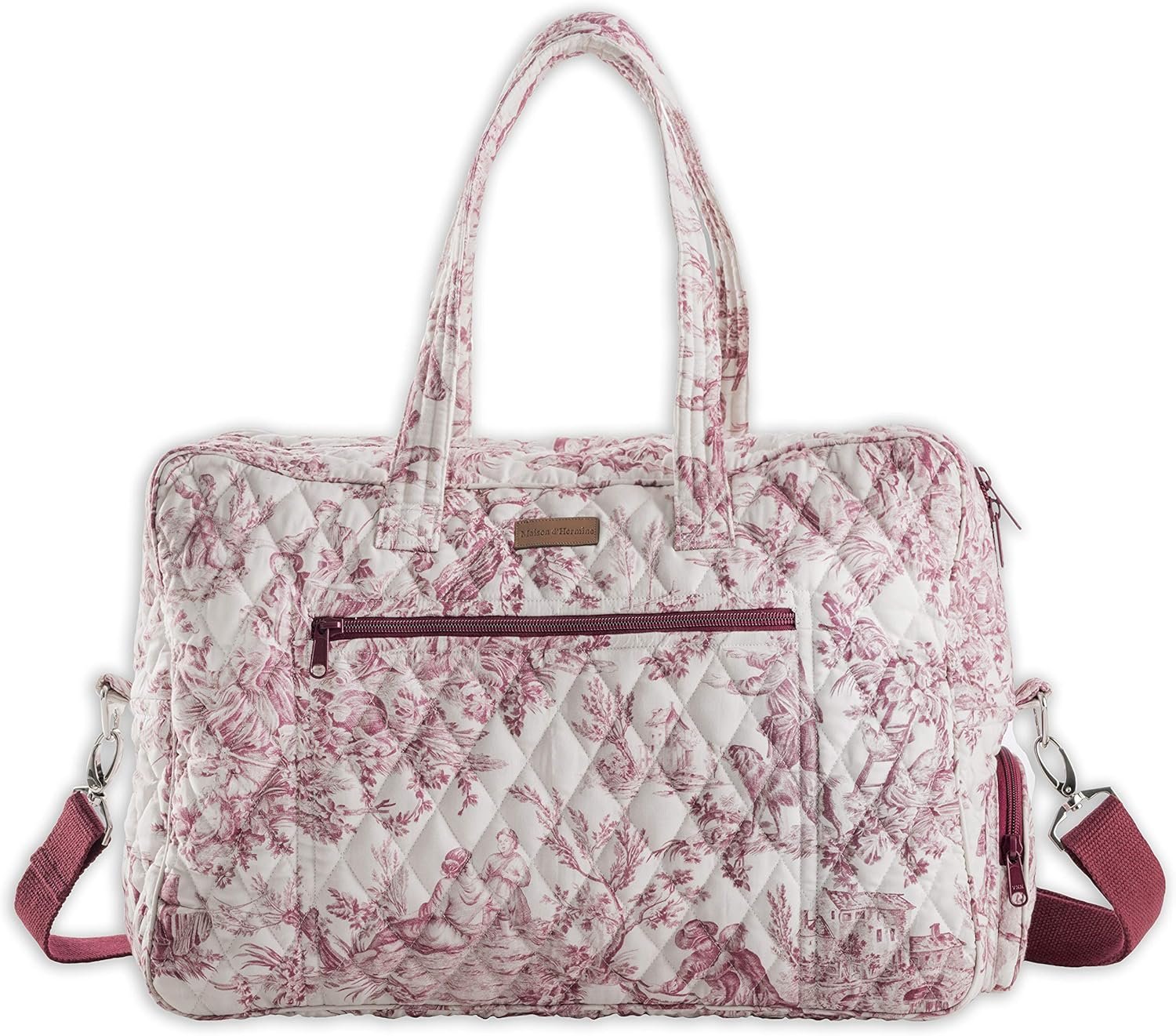 Maison d' Hermine Weekender Bags for Women Cotton Quilted Duffel Overnight Luggage Weekend Bag for Men Gym Gifts Travel